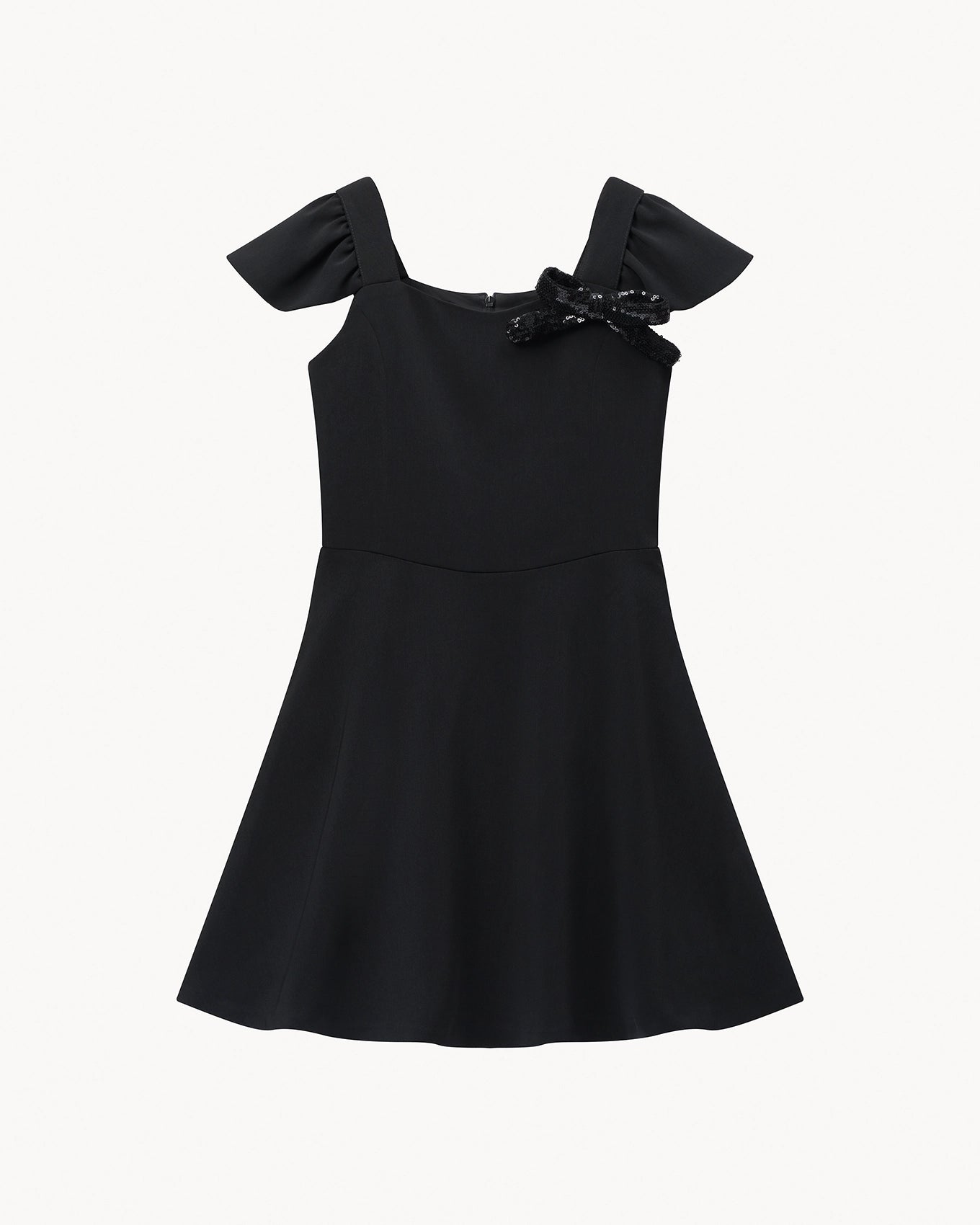 maid of honor black dress The Velveteen Bow Midi Dress main image 0