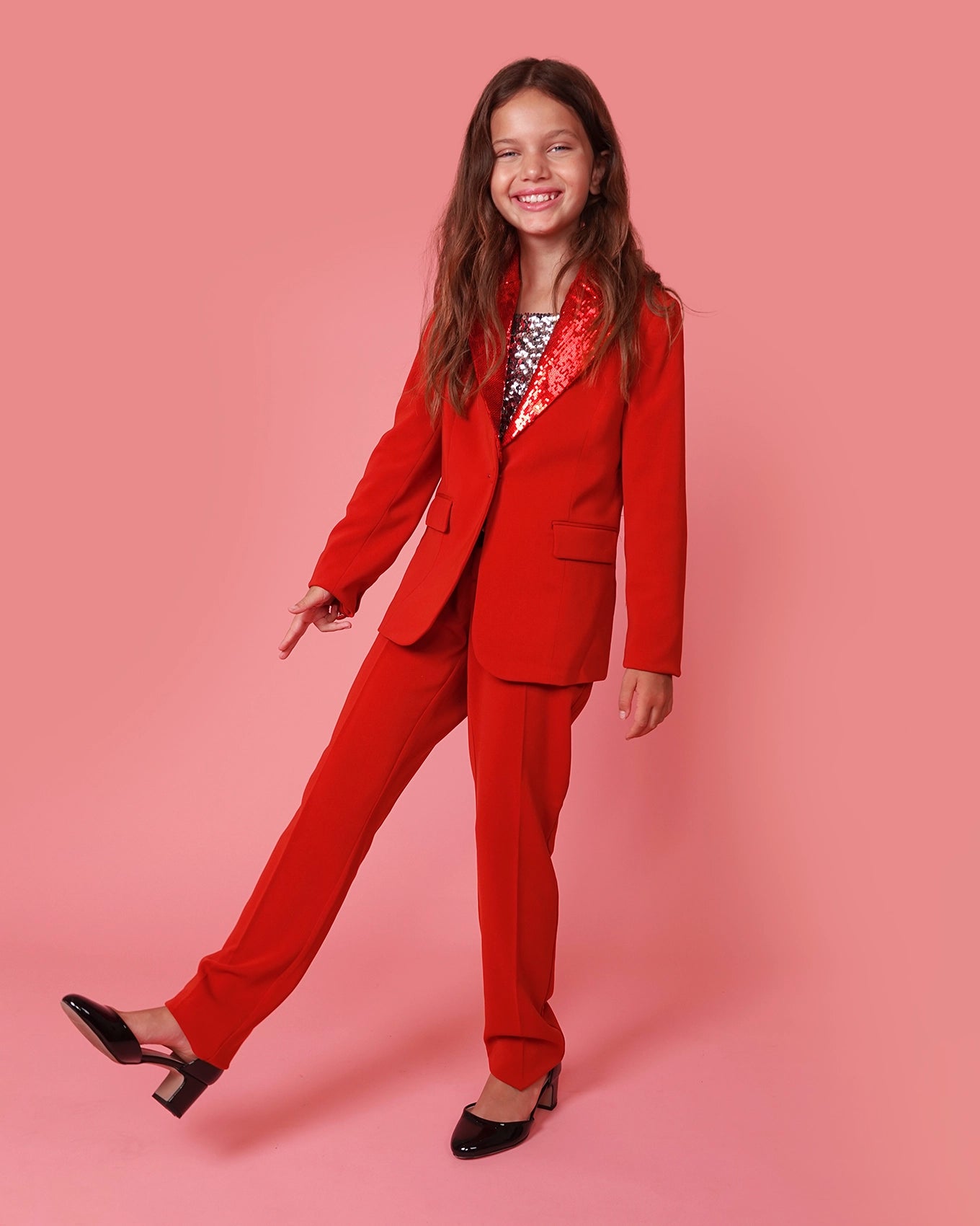 Ruby Sequin Lapel Kids